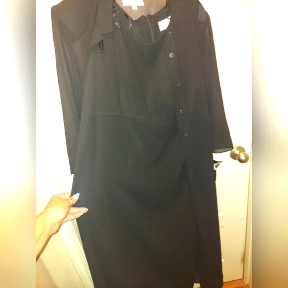 NWT Studio I 2 piece Black Maxi Formal Dress - Picture 4 of 10